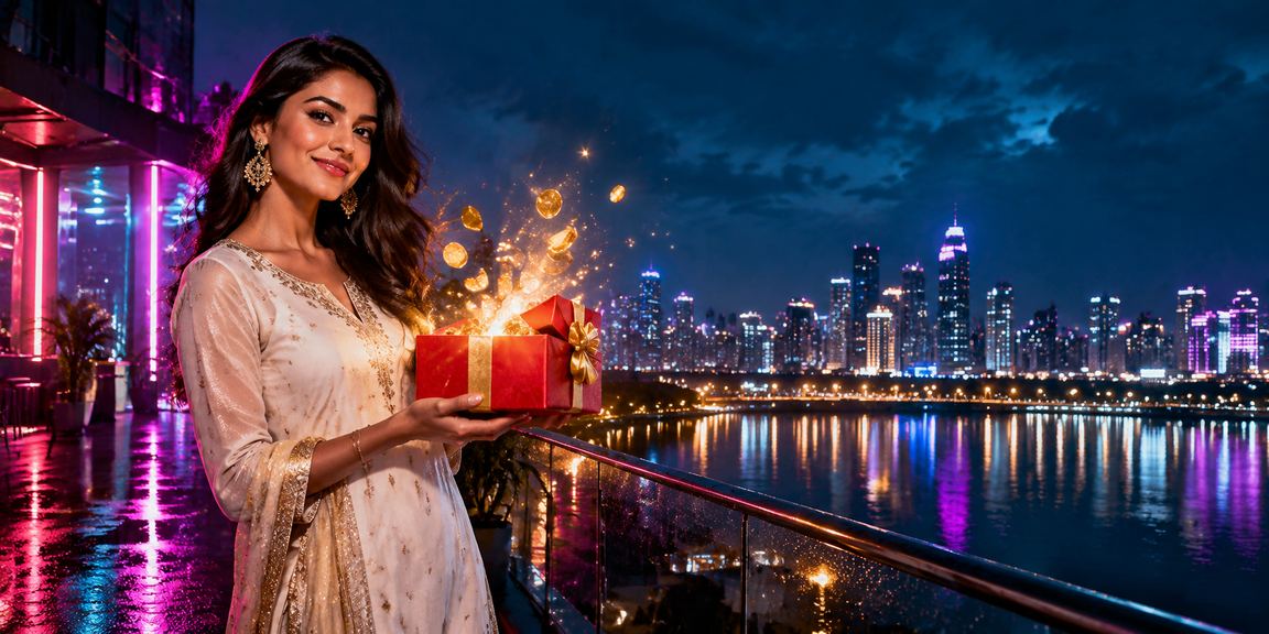 Excited player claiming cashback bonus in Pune city